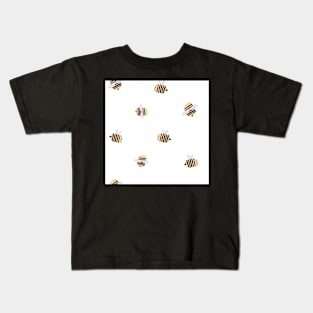 Hand drawn Bee pattern Kids T-Shirt